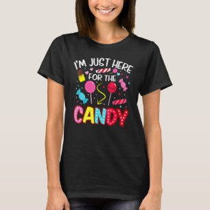 Camiseta Só estou aqui para o doce Halloween Cute Lollipo