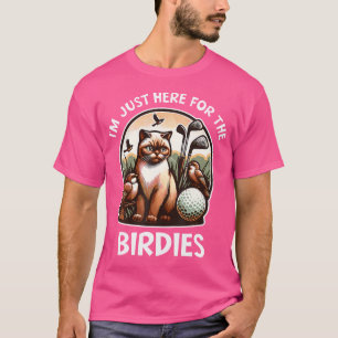 Camiseta Só Estou Aqui Para O Gato De Golfe Engraçado Dos B