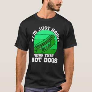 Camiseta Só estou aqui para o Ret Foodie Weiner dos Cães Qu