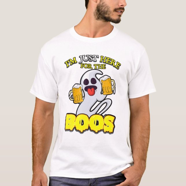 Camiseta Só estou aqui para os "Boos" - "Beer Lover Spooky  (Frente)