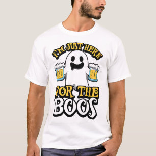 Camiseta Só estou aqui para os Boos - Ghost Booze - Hallowe