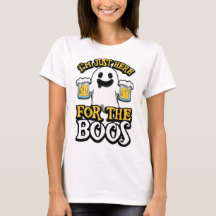 Camiseta Só estou aqui para os Boos - Ghost Booze - Hallowe