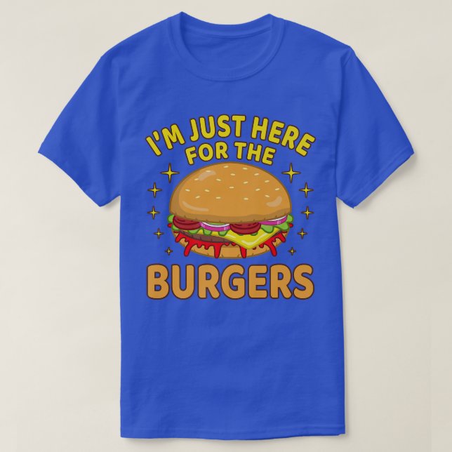 Camiseta Só estou aqui para os "Cheeseburger Hamburg" (Frente do Design)