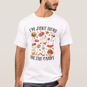 Camiseta Só estou aqui para os Legal Doce Homens de Hallowe