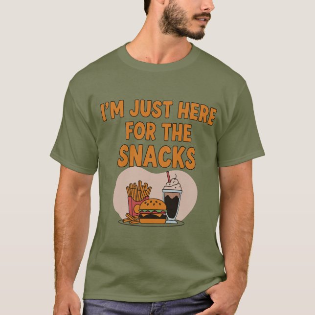 Camiseta Só estou aqui para os peitos - Comida engraçada (Frente)