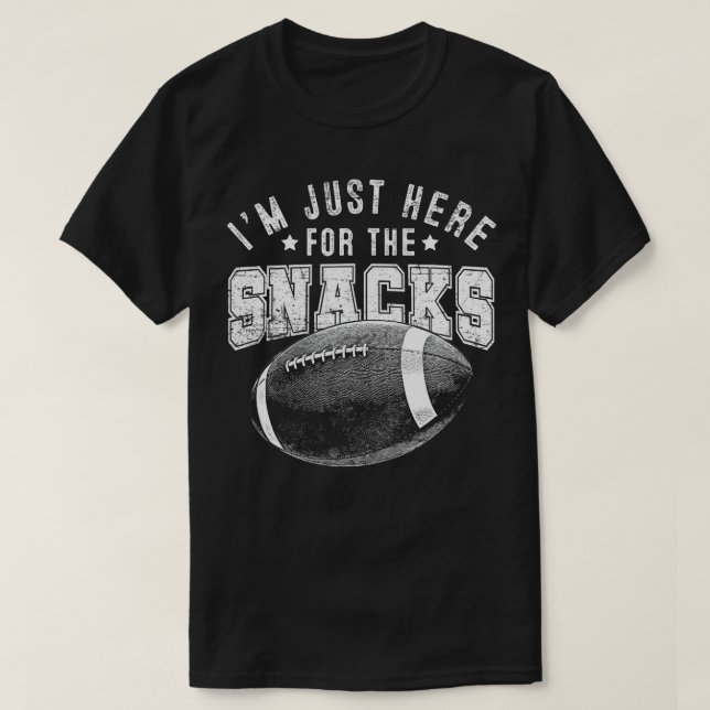 Camiseta Só estou aqui para os salgadinhos. (Frente do Design)