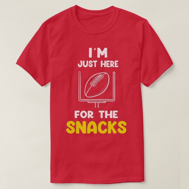Camiseta Só estou aqui para os salgadinhos. (Frente do Design)