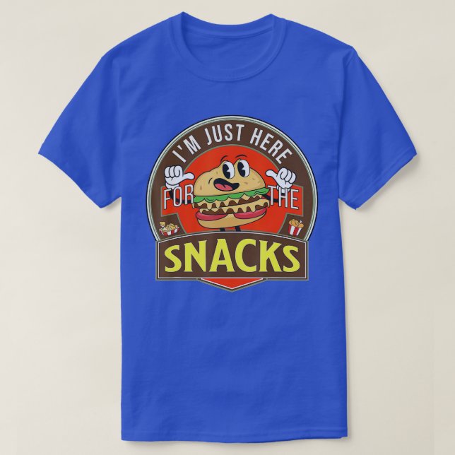 Camiseta Só estou aqui para os salgadinhos. (Frente do Design)