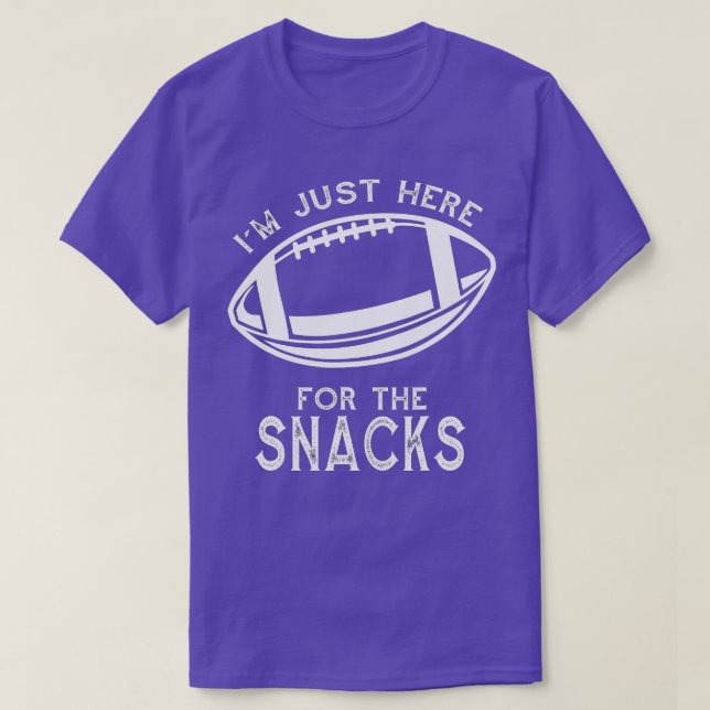 Camiseta Só estou aqui para os salgadinhos. (Frente do Design)