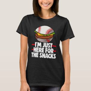 Camiseta Só estou aqui pelos Snacks e Burger Men Baseba