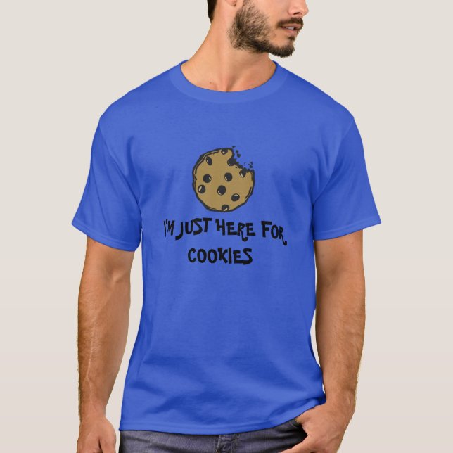 Camiseta Só estou aqui por biscoitos (Frente)