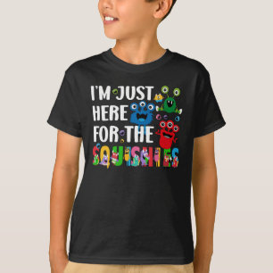 Camiseta Só estou aqui por biscoitos monstros