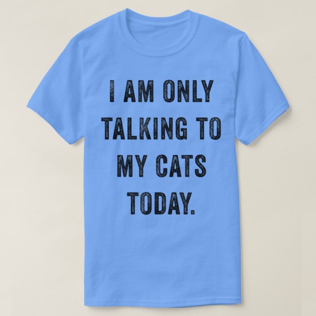Camiseta Só Estou Falando Com Meus Gatos Hoje Engraçados So (Frente do Design)