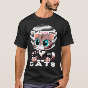 Camiseta Só Garota Que Ama Gatos Gatinho Fofo