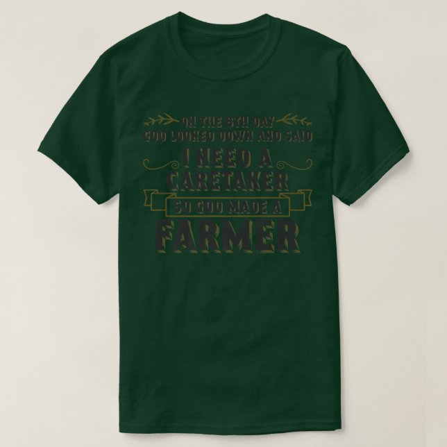 Camiseta So God Made a Farmer Farming Agriculture   (Frente do Design)