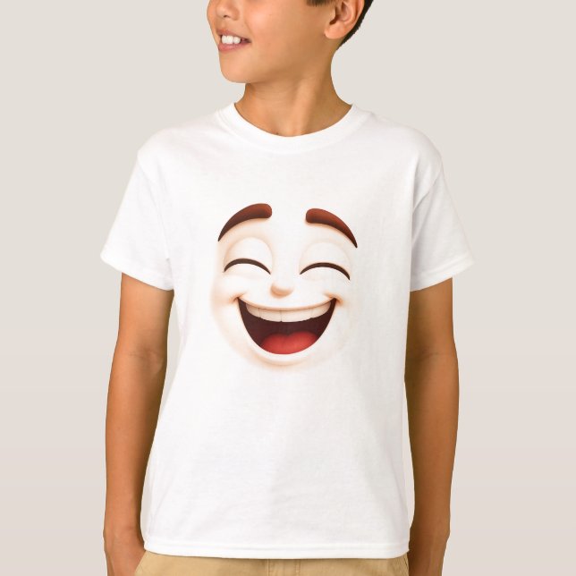 Camiseta So happy – big laughing emoji face (Frente)