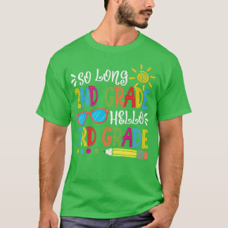 Camiseta So Long 2nd Grade Hello 3rd Grade Teacher Student 