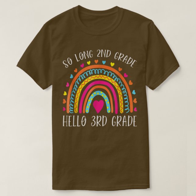 Camiseta SO LONG 2nd GRADE HELLO 3rd GRADE Teacher Student  (Frente do Design)
