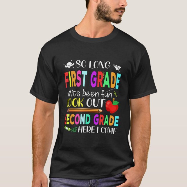 Camiseta So Long First Grade Second Grade Here I Come Gradu (Frente)