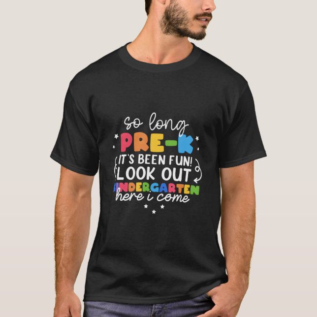 Camiseta So Long Pre-K Grade Kindergen Here I Come Graduati (Frente)