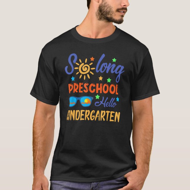 Camiseta So Long Preschool HELLO Kindergarten Teacher Stude (Frente)