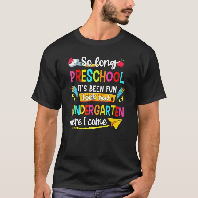 Camiseta So Long Preschool Kindergarten Here I Come Back To (Frente)
