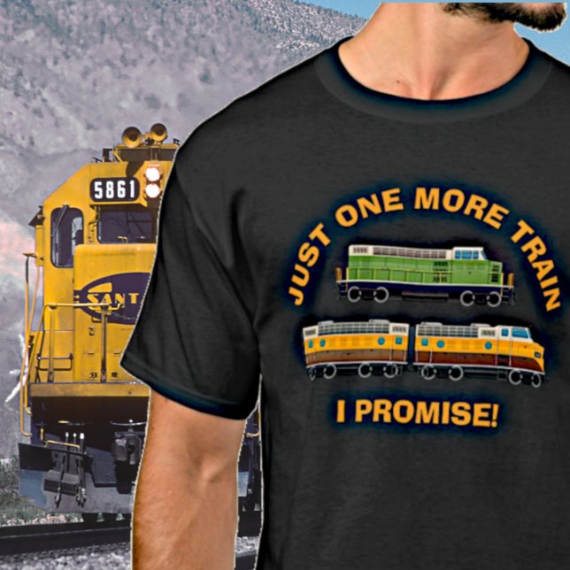 Camiseta Só Mais Um Comboio, Eu Prometo! Locomotivas Diesel (Criador carregado)
