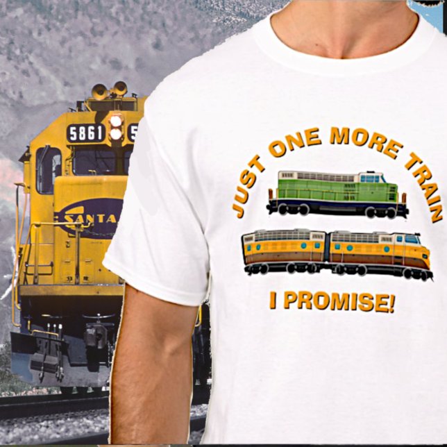 Camiseta Só Mais Um Comboio, Eu Prometo! Locomotivas Diesel (Criador carregado)