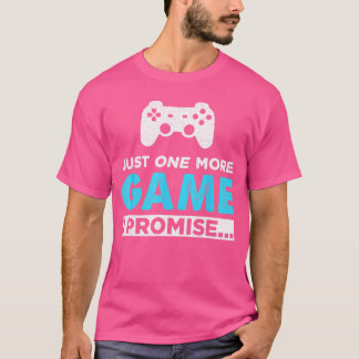 Camiseta Só Mais Um Jogo Eu Prometo Gamer Kid Gaming Geek