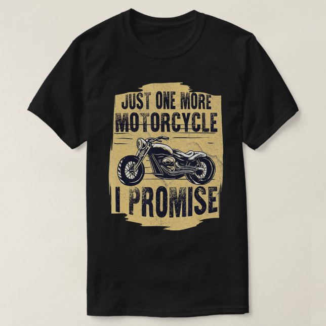 Camiseta só mais uma moto, prometo 1 (Frente do Design)