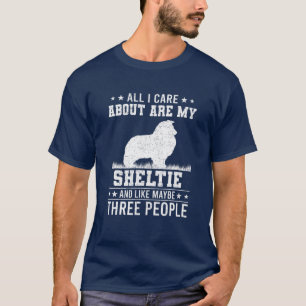 Camiseta Só Me Preocupo Com A Minha Shelty Como 3 Pessoas