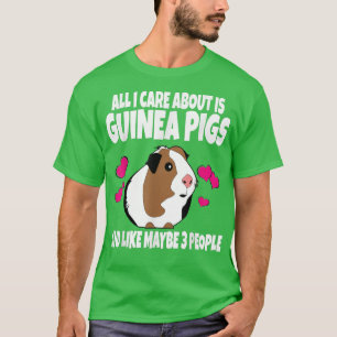 Camiseta Só Me Preocupo Com Porcos Da Guiné E Talvez 3 P