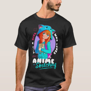 Camiseta Só Menina Adora Anime Desenhando Ramen Manga Otaku