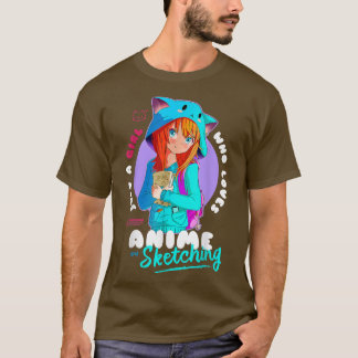 Camiseta Só Menina Adora Anime Desenhando Ramen Manga Otaku
