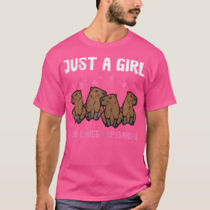 Camiseta Só Menina Que Ama Capybaras Capy Girls Youth Wom
