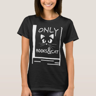Camiseta só meus livros e meu gato