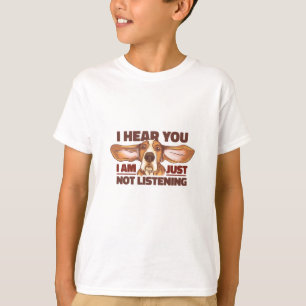 CAMISETA SÓ NÃO ESCUTANDO BASSET HOUND
