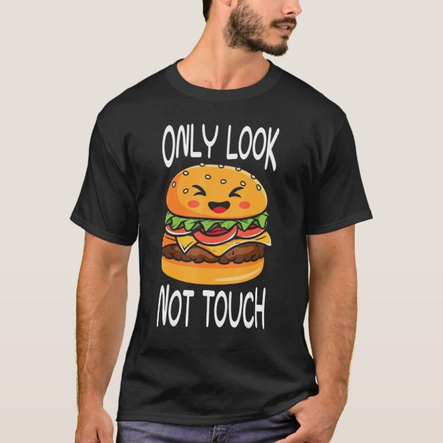 Camiseta Só Olhe Não Tocar Eu Cheeseburger I Burger (Frente)