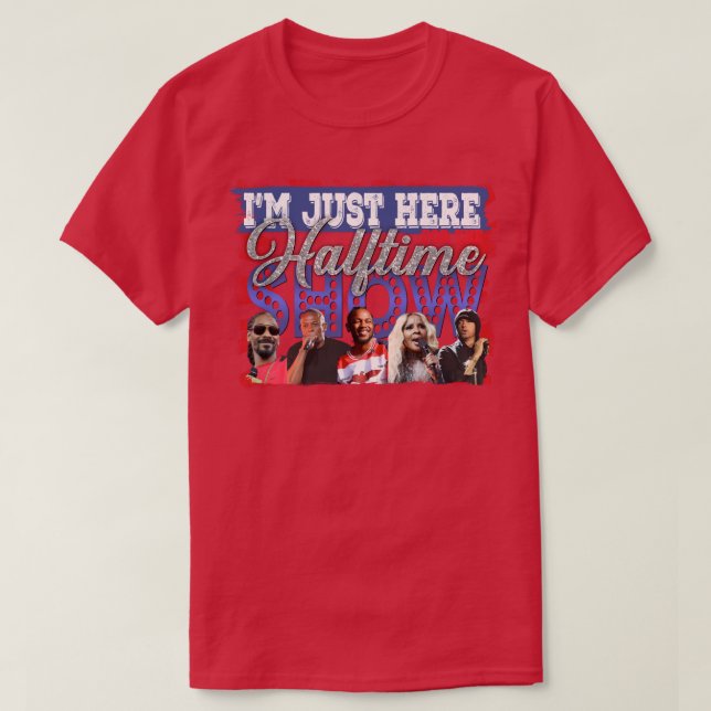 Camiseta só para o meio-tempo do halftimeshowsuperbowl (Frente do Design)