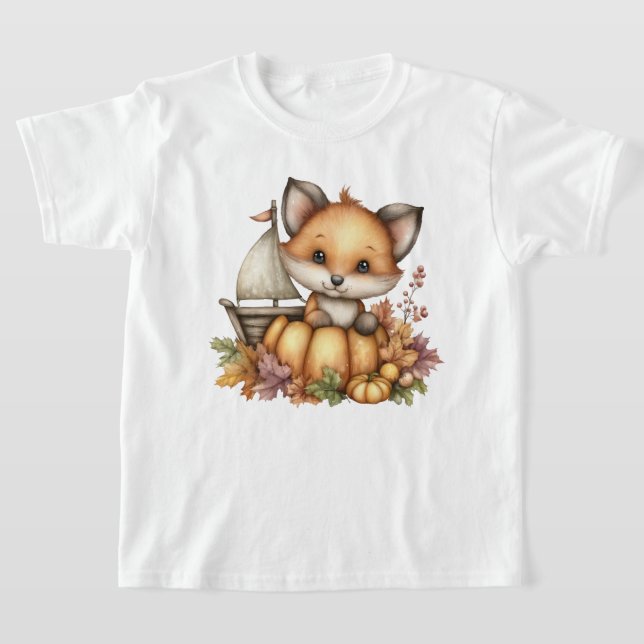 Camiseta Só passando o tempo, Abóboras & Raposas (Postura )