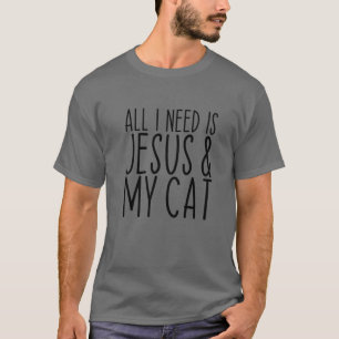 Camiseta Só Preciso De Jesus E Da Minha Igreja Gatinha Chri