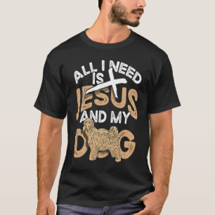 Camiseta Só preciso de Jesus e do meu cão para os cristãos