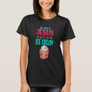 Camiseta Só Preciso De Jesus E Sorvete Christian Summer.