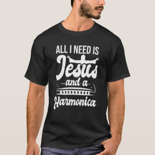 Camiseta Só Preciso De Jesus E Um Jogador Harmonica Harmoni