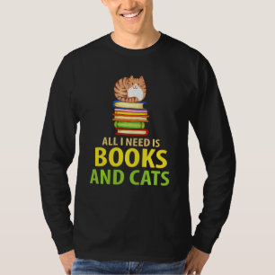 Camiseta Só Preciso De Livros E Gatos - Livros E Gatos - Av