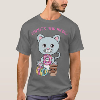 Camiseta Só preciso de rosquinhas e gatos rosquinhas e gato