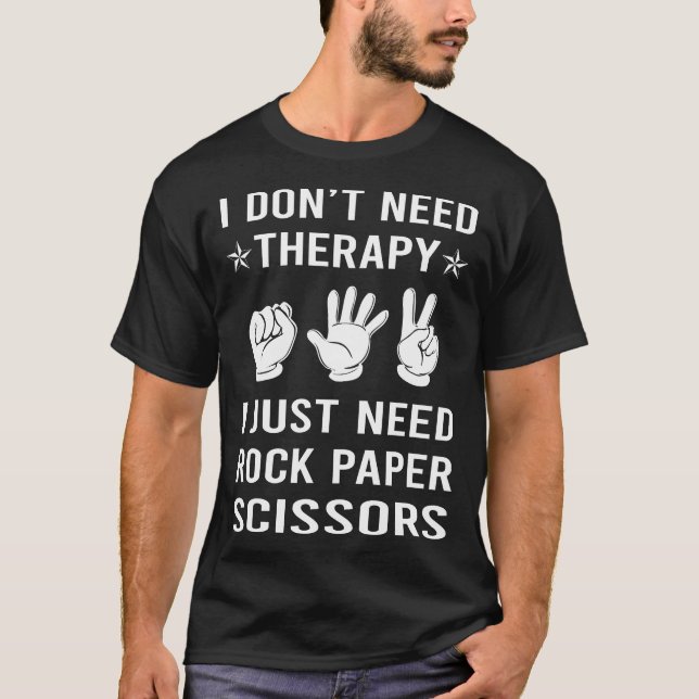 Camiseta Só Preciso De Tesoura De Papel Rock (Frente)