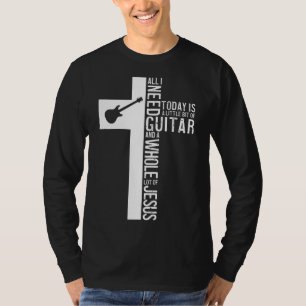 Camiseta Só Preciso De Violão E Jesus Guitarista Cristão.