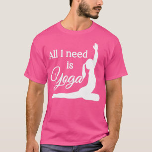 Camiseta Só preciso de Yoga White Pink