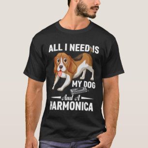 Camiseta Só Preciso Do Meu Cachorro E Da Harmonica Mu